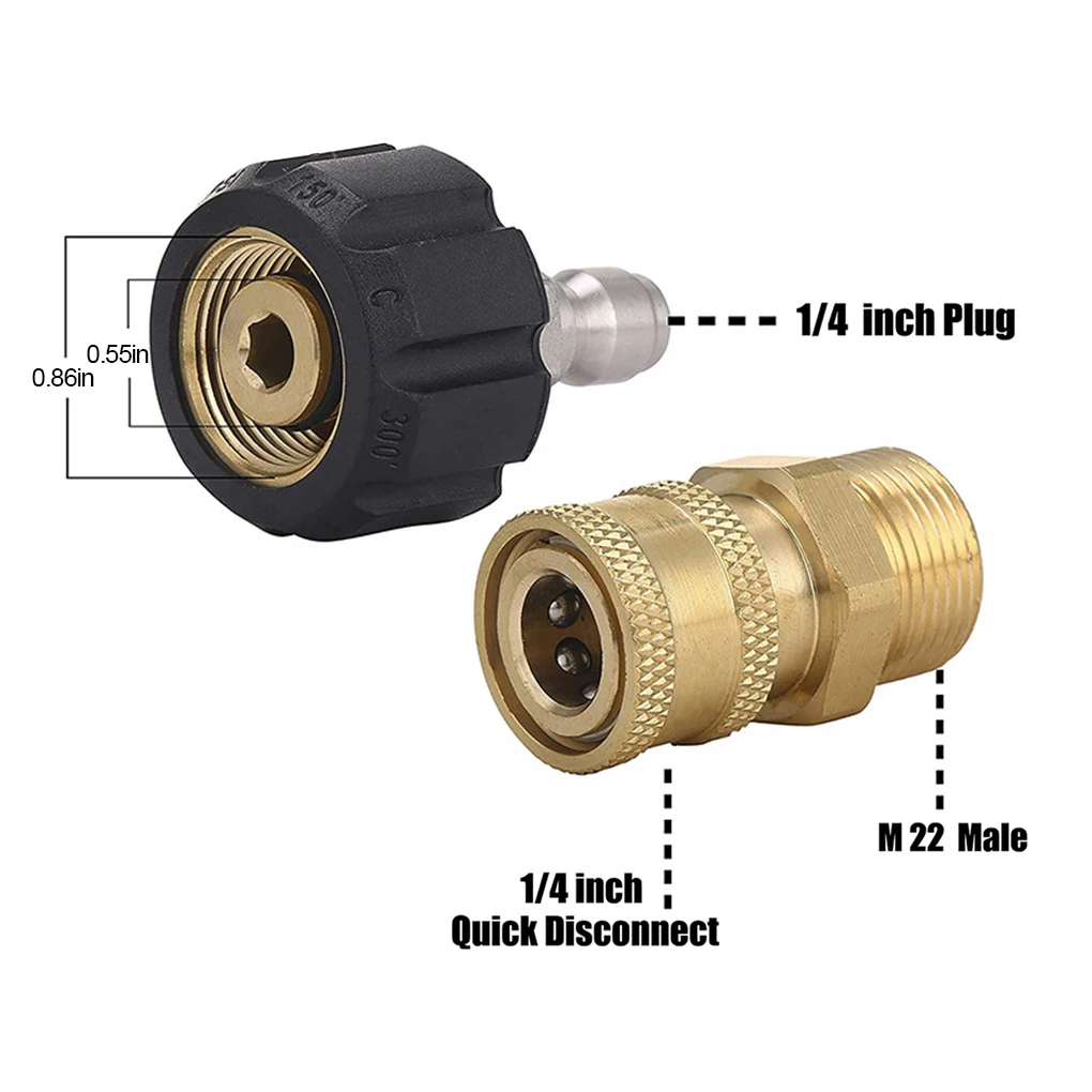 Набор из 2 M22 на 1 4-дюймовый адаптер быстрое соединение Соединительный аксессуар