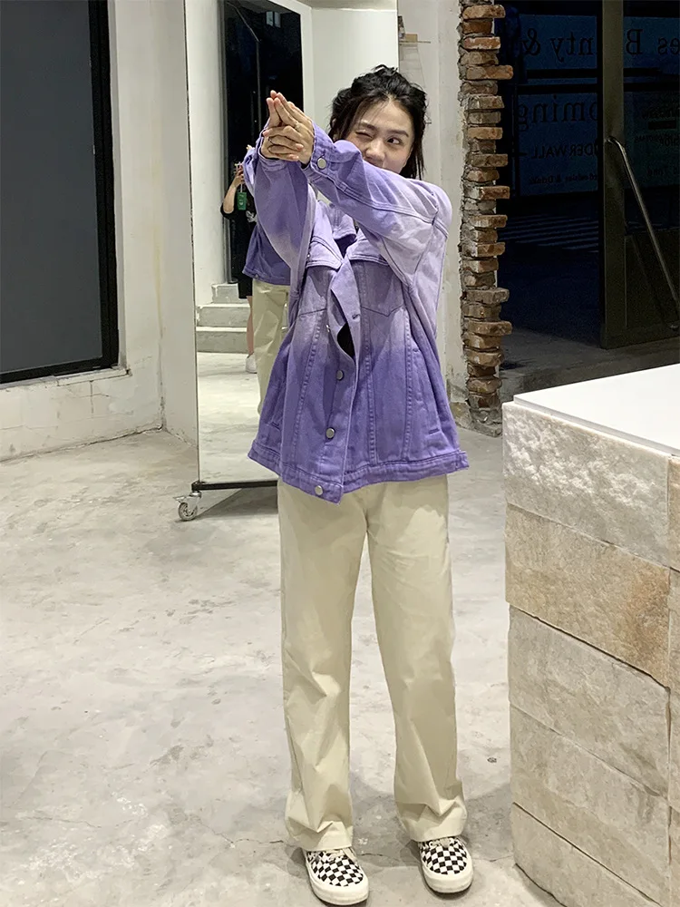 Джинсовый комбинезон для ранней осени винтажный выцветающий белый топ в стиле