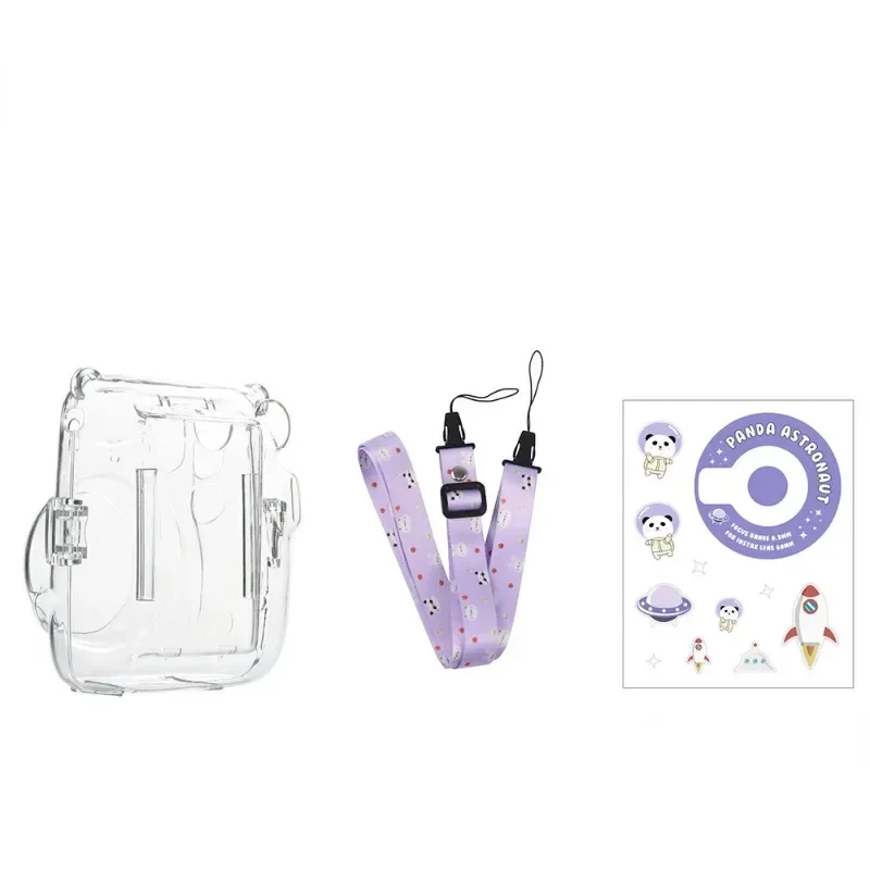 Хрустальный чехол для камеры 3 в 1 сумка хранения фотографий защитный с наклейкой