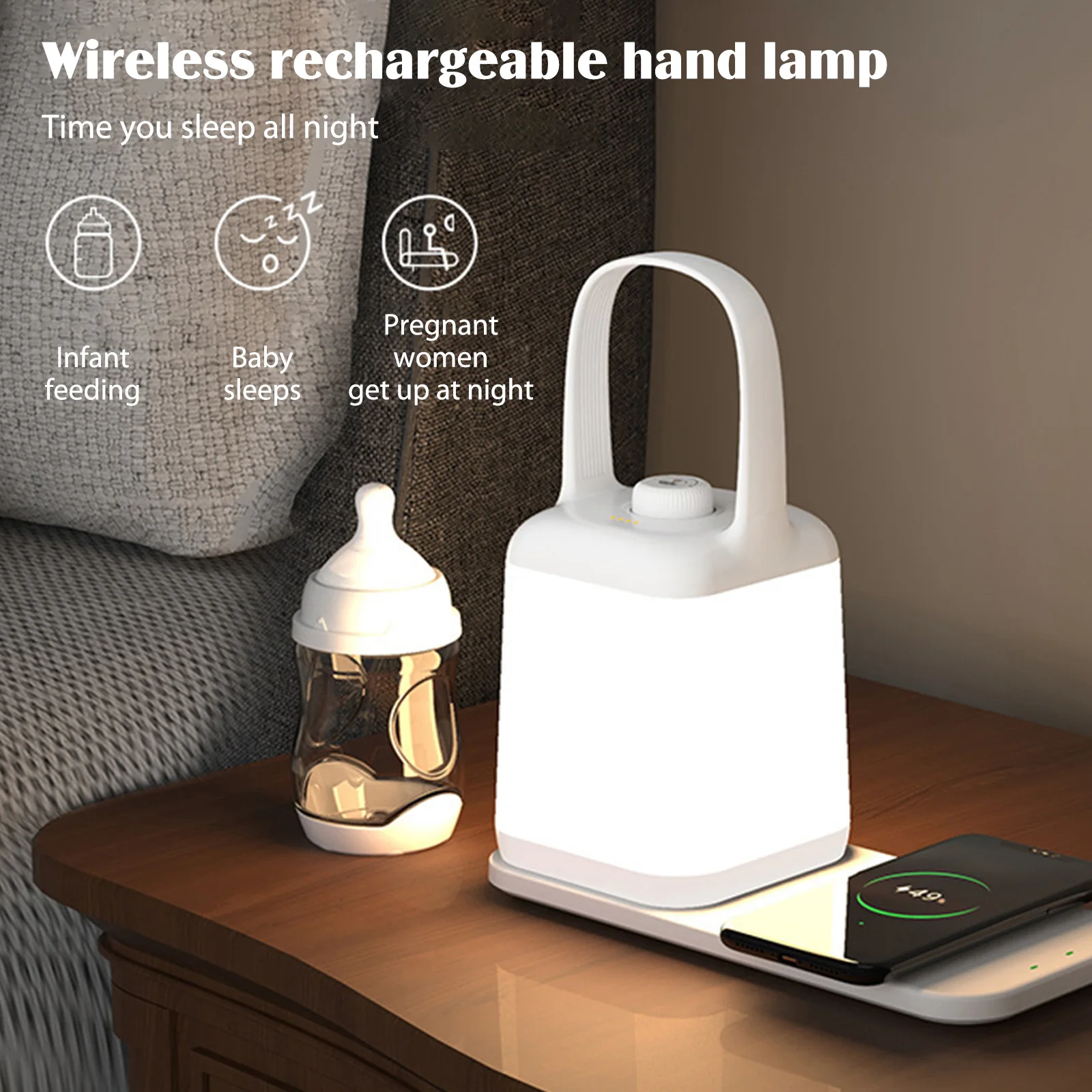 

Настольная лампа с беспроводной зарядкой, 2000 мАч