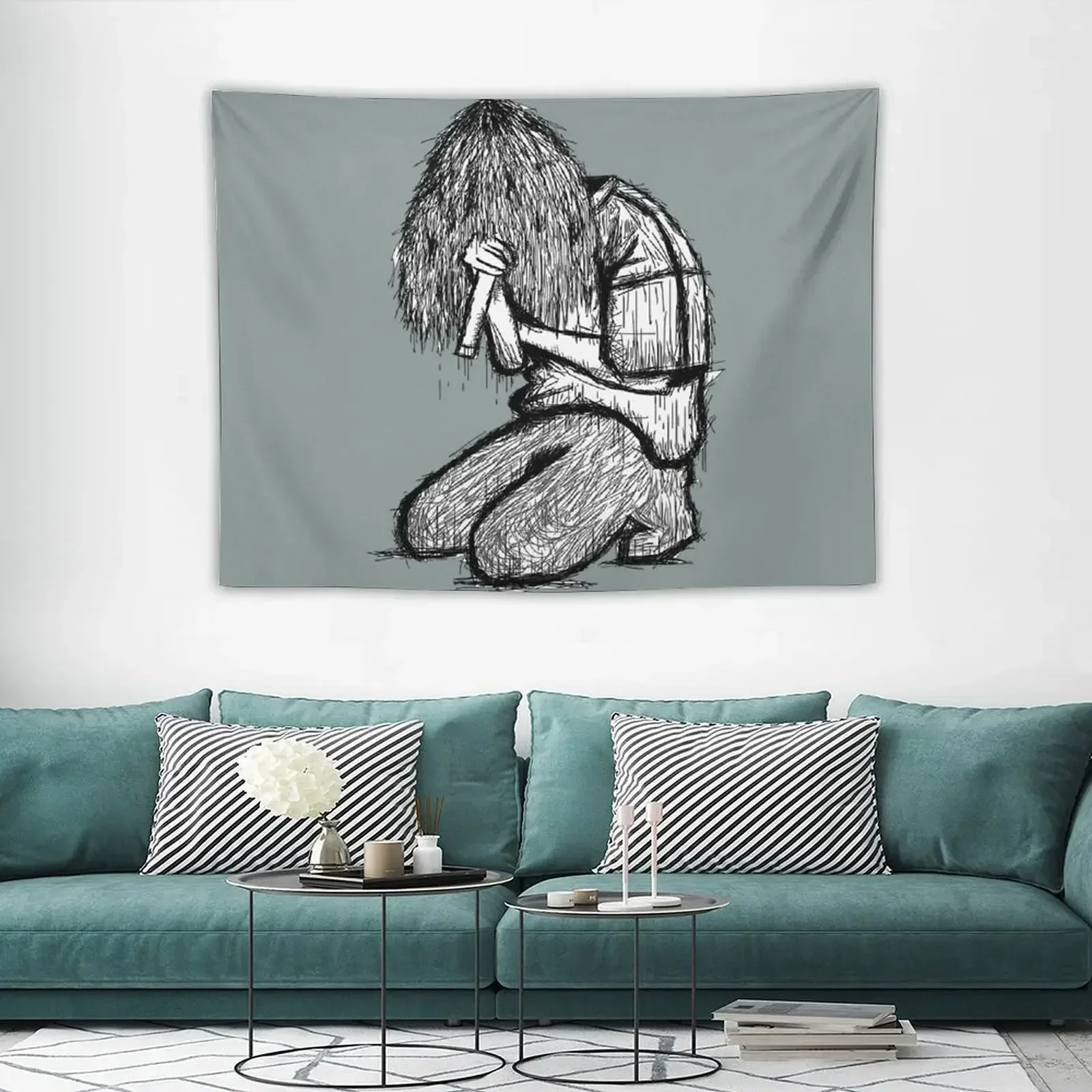 Teamsesh Bones рисунок гобелен ковер стены комнаты эстетический декор