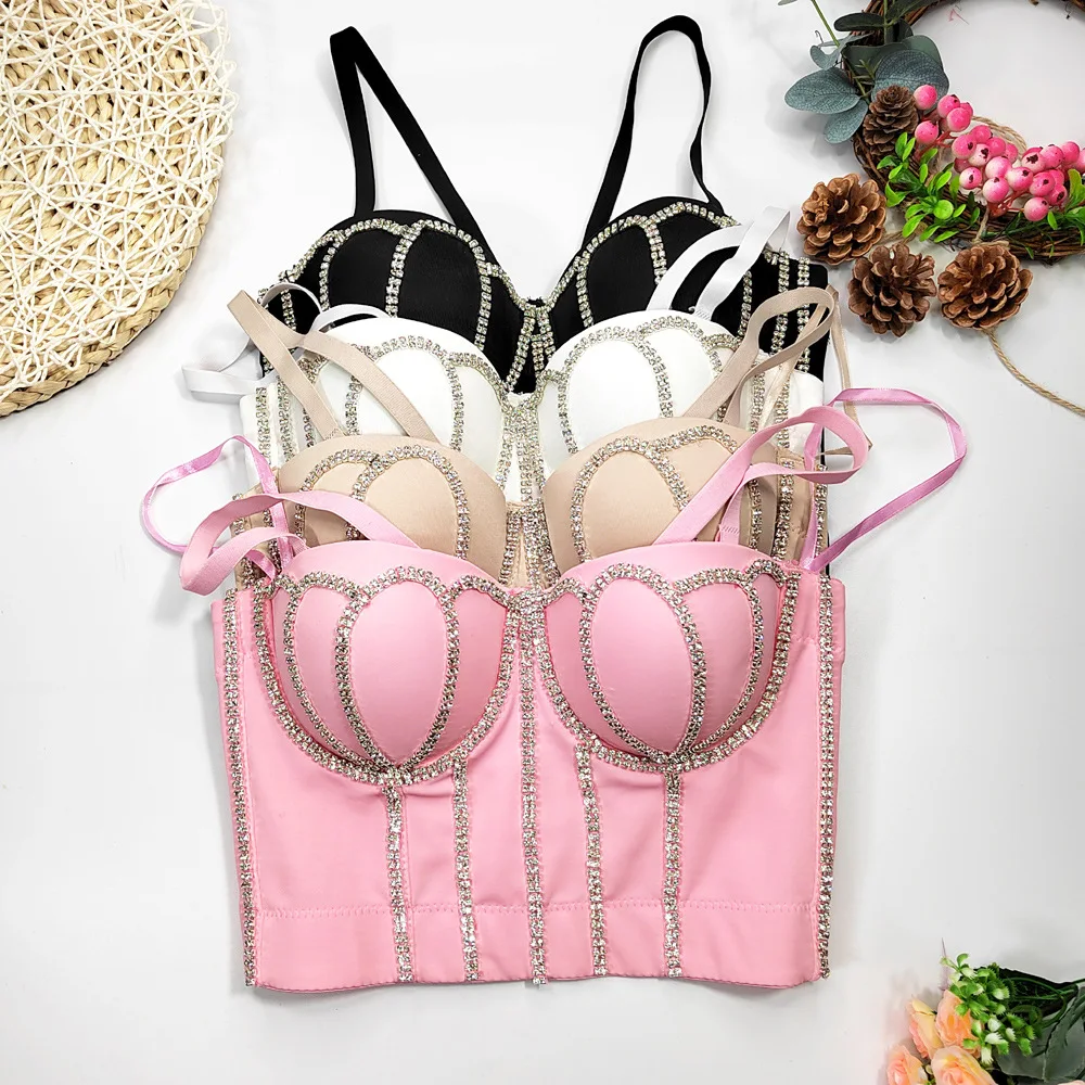 Fashion Tank Top Women Blusa Sexy Corset Woman Clothing Push Up Bustier Casual Ladies Bra Club y2k Crop Tops Ropa Mujer Camisole