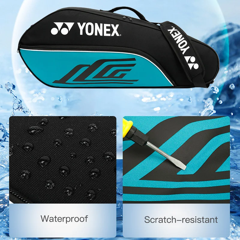 Original YONEX Men Women Badminton Shoulder Bag For 3-6pcs Rackets With Shoe Compartment Hold All Sports Shuttlecock Accessories