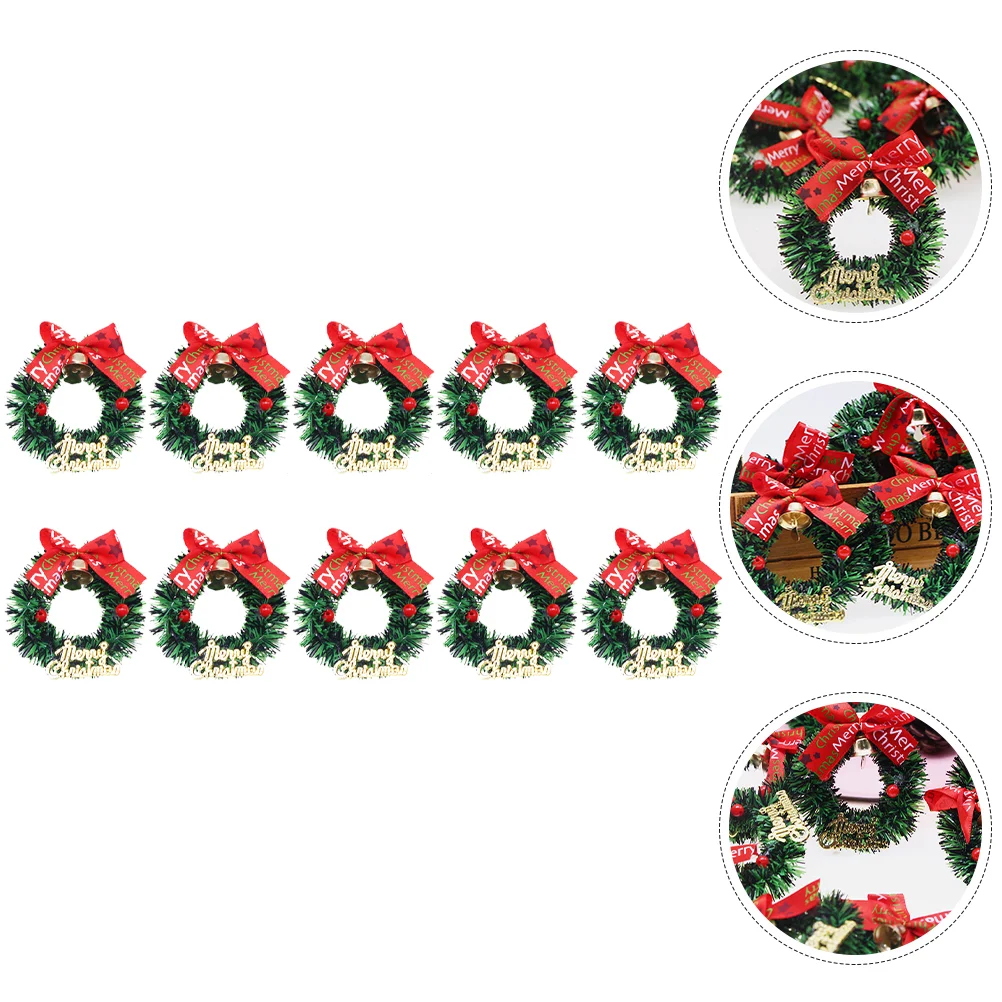 

Mini Christmas Wreaths Decorations DIY Arts Crafts Mini Wreaths Party Supply Christmas Decorations