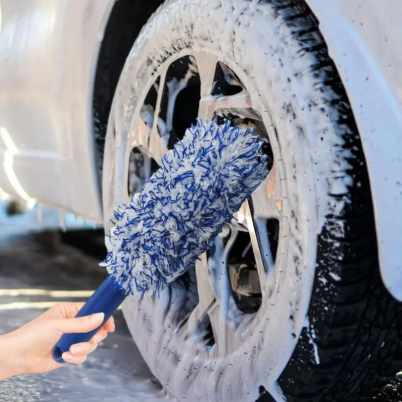 

Car Wheel Brush 1PC Portable Tire Rim Cleaning Brushes Tools Soft Auto Cleaning Scrub Brushes Long Handle Car Detailing Brush