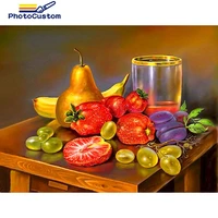 photocustom paint by number fruit orange drawing on canvas hand painted painting art gift diy pictures by numbers kits home deco