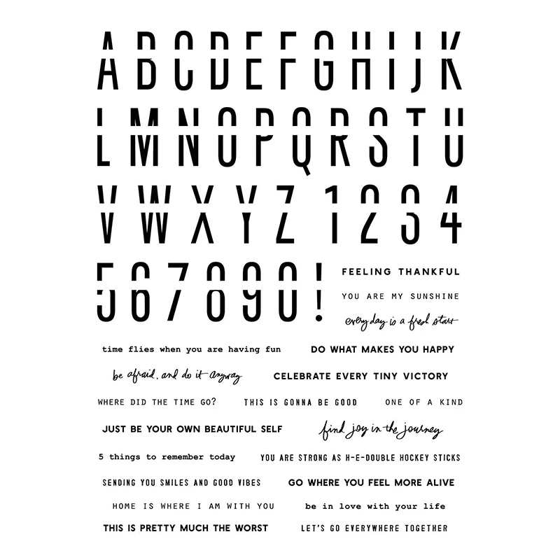 

6x8 Stamp set Digital Stamp Sentiments For DIY Silicone Seals Scrapbooking/Card Making/Photo Album Decoration Clear Stamps X16