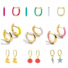 Подвесные серьги-подвески цвета золотой, серебряный, синий, розовый, белый