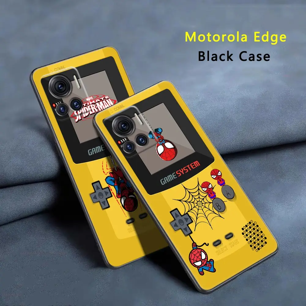 

Marve-Game-Boy Spiderman Case For Motorola Moto Edge 20 40 30 Pro Ultra Neo Lite One Fusion Plus G Stylus 2021 Hyper Back Cover