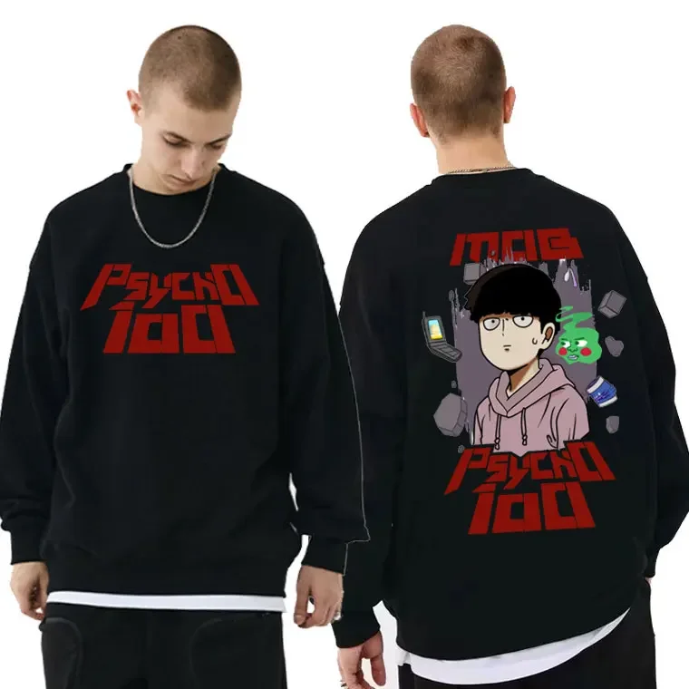 

Manga Mob Psycho 100 Graphic Sweatshirts Shigeo Kageyama Print Sweatshirt Oversized Streetwear Anime Men Women Harajuku Pullover