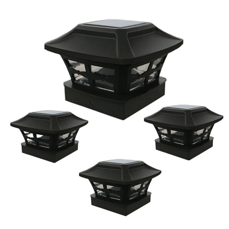 

3X Solar Post Cap Lights Outdoor Post Solar Lights LED Bulb Fence Post Lights For 4X4 Inch Wooden Posts Warm White