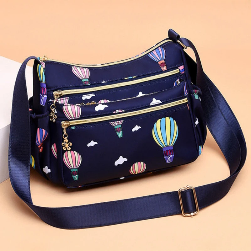 

ABQP Fashion Women Mam Bag Small Shoulder Bag High Quatily Oxford cloth Messenger Crossbody Bags Multi-pocket Purse Handbag