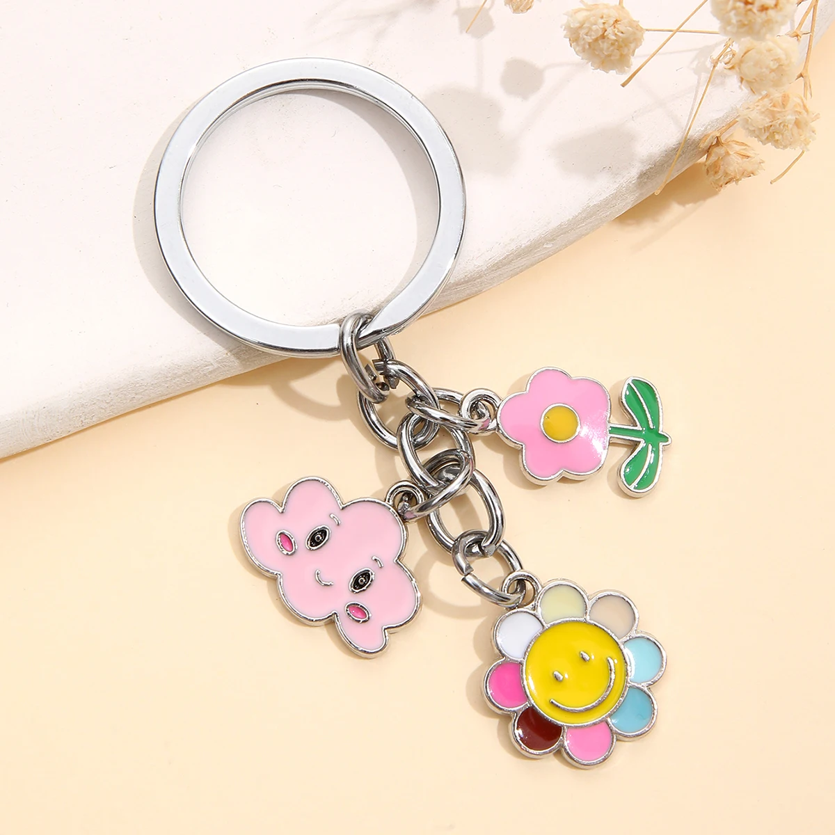 20шт брелок с подвеской в виде солнечного цветка для подарков кошельков школьных