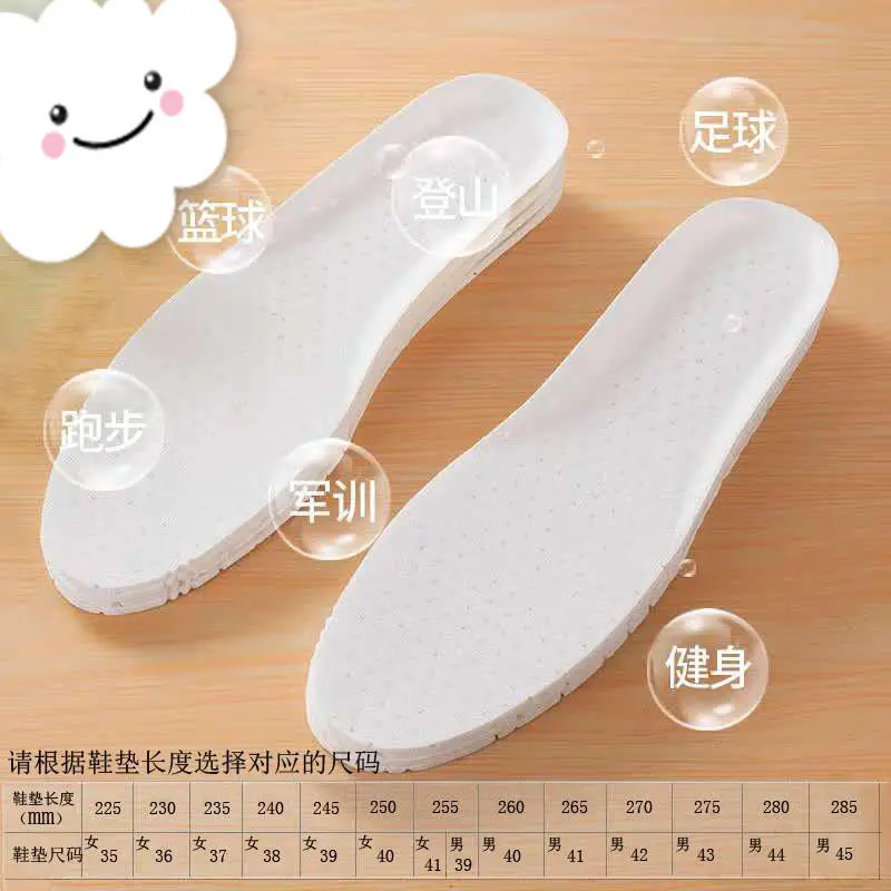 100 Pairs EVA Honeycomb Breathable Deodorant Running for Shoes Sole Orthopedic Pad Cushion Insoles for Feet Man Women Insoles