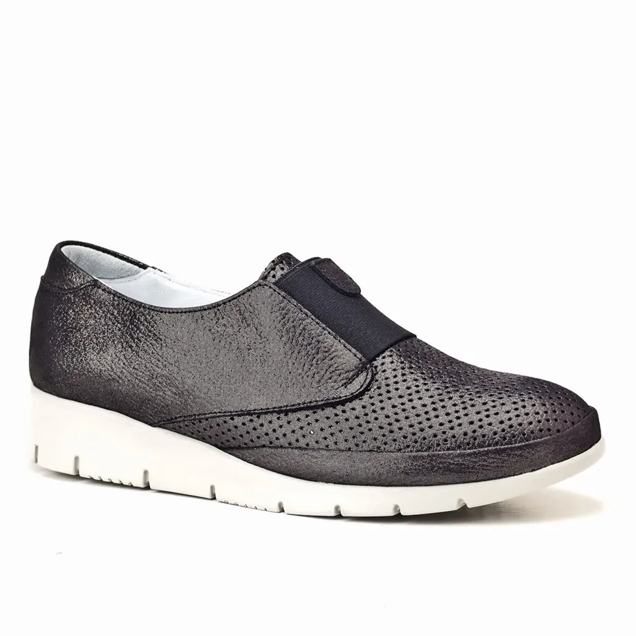 

Genuine leather gray women sneakers
