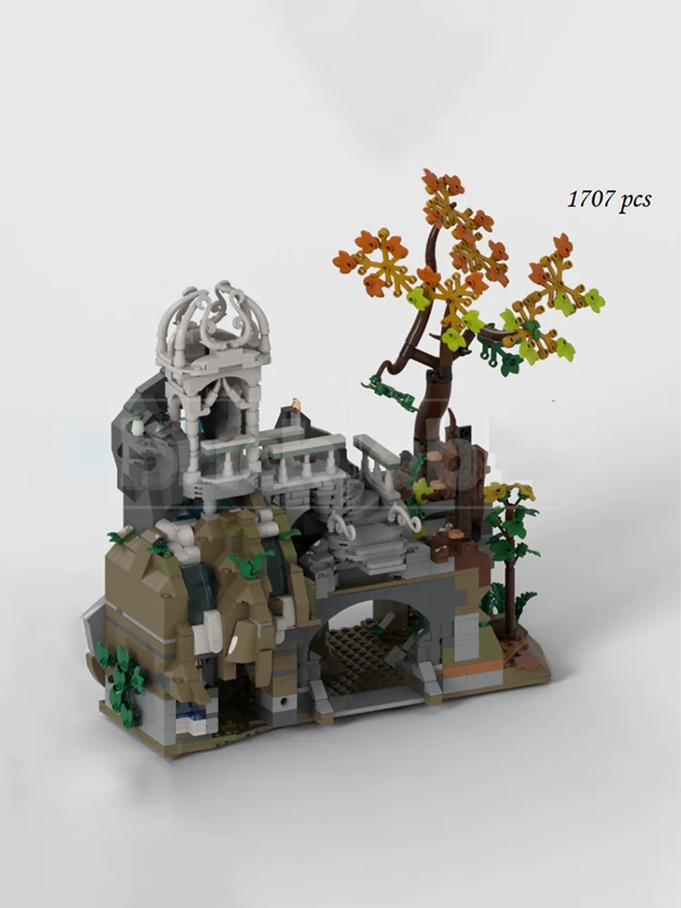 Фото MOC знаменитое здание кино и телевизионной сцены Valley Elf Pavilion DIY сборка строительные блоки игрушки детский подарок на день рождения №1