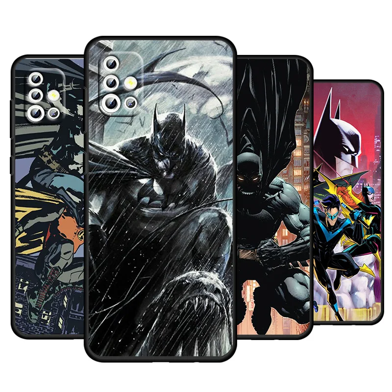 

Batman Cute Superhero For Samsung Galaxy A04 A71 A52 A51 A31 A12 A21S A02S A01 4G 5G Silicone Soft Black Phone Case