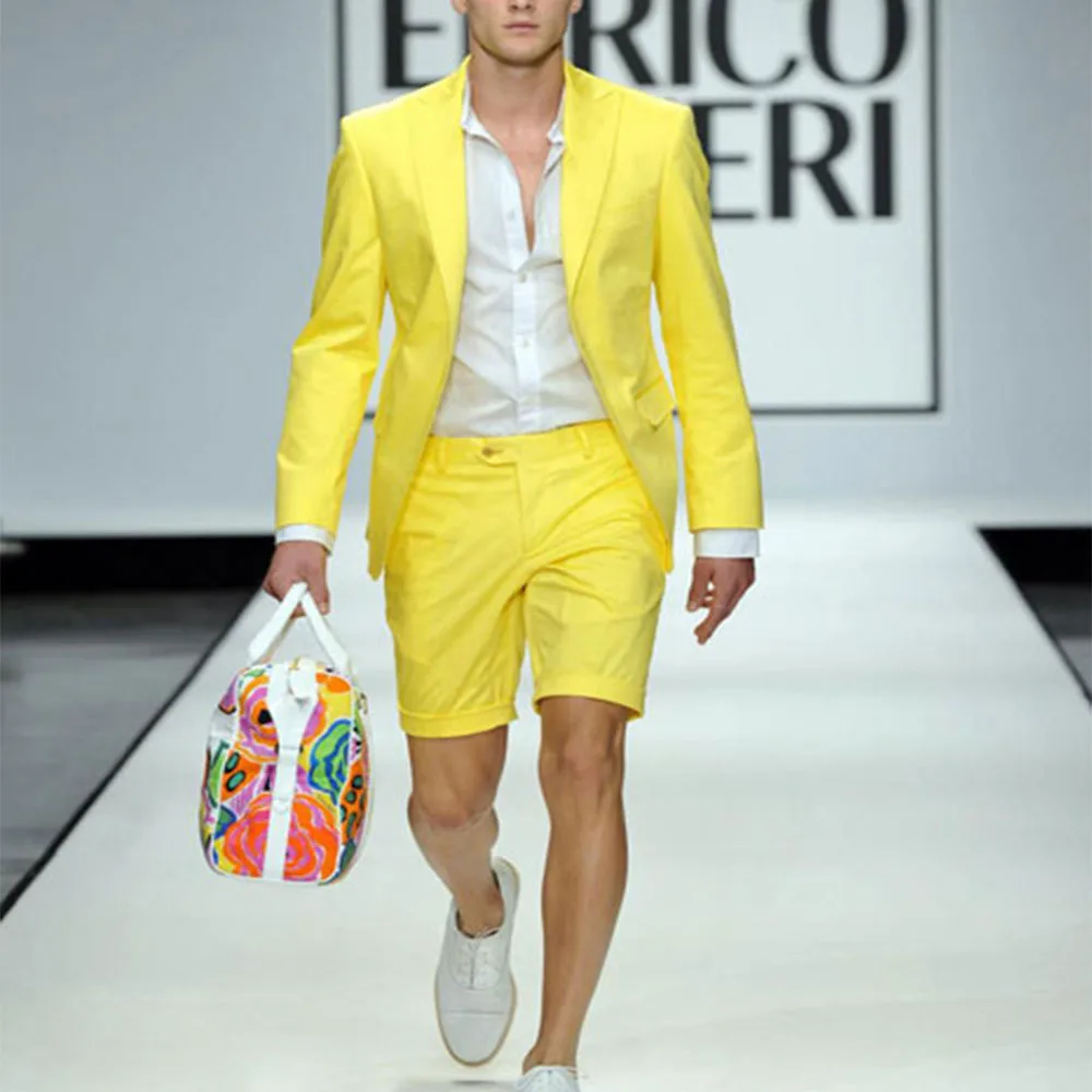 

Костюм мужской короткий из двух предметов, пиджак и шорты, свадебные смокинги в деловом стиле, индивидуальный пошив, приталенный силуэт, костюм на заказ