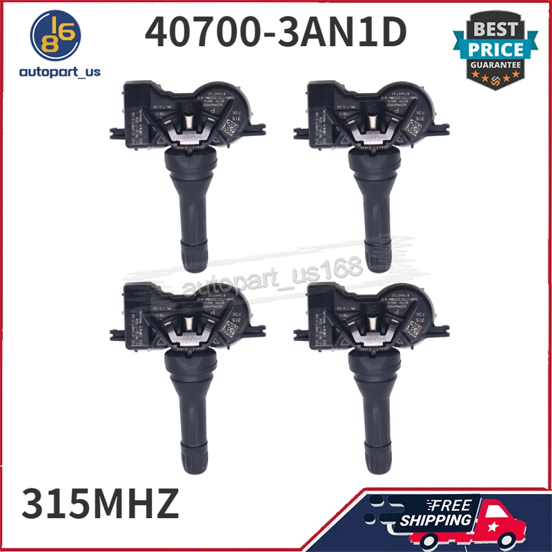 Система контроля давления в шинах 40700-3AN1D 407003AN1D TPM, датчик 315 МГц для Nissan Leaf 2017-2018 Nissan Sentra 2018-2020