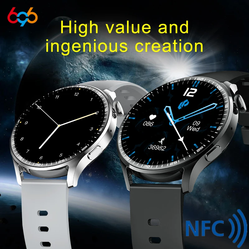 

BT Call Smartwatch Men Women Password Smart Watches Sports Fitness Tracker Heart Rate NFC Calculator Music Play For IOS Android