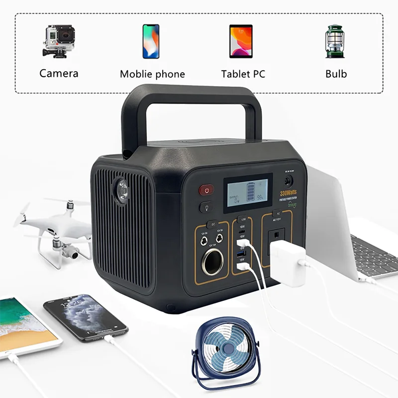 

110V 88000mah 330W Wireless portable power station, necessary for outdoor power generation, camping, picnics, and outdoor play
