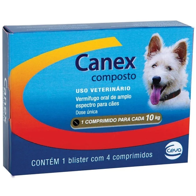

Canex Vermífugo Compound Dogs 10kg 04 Tablets