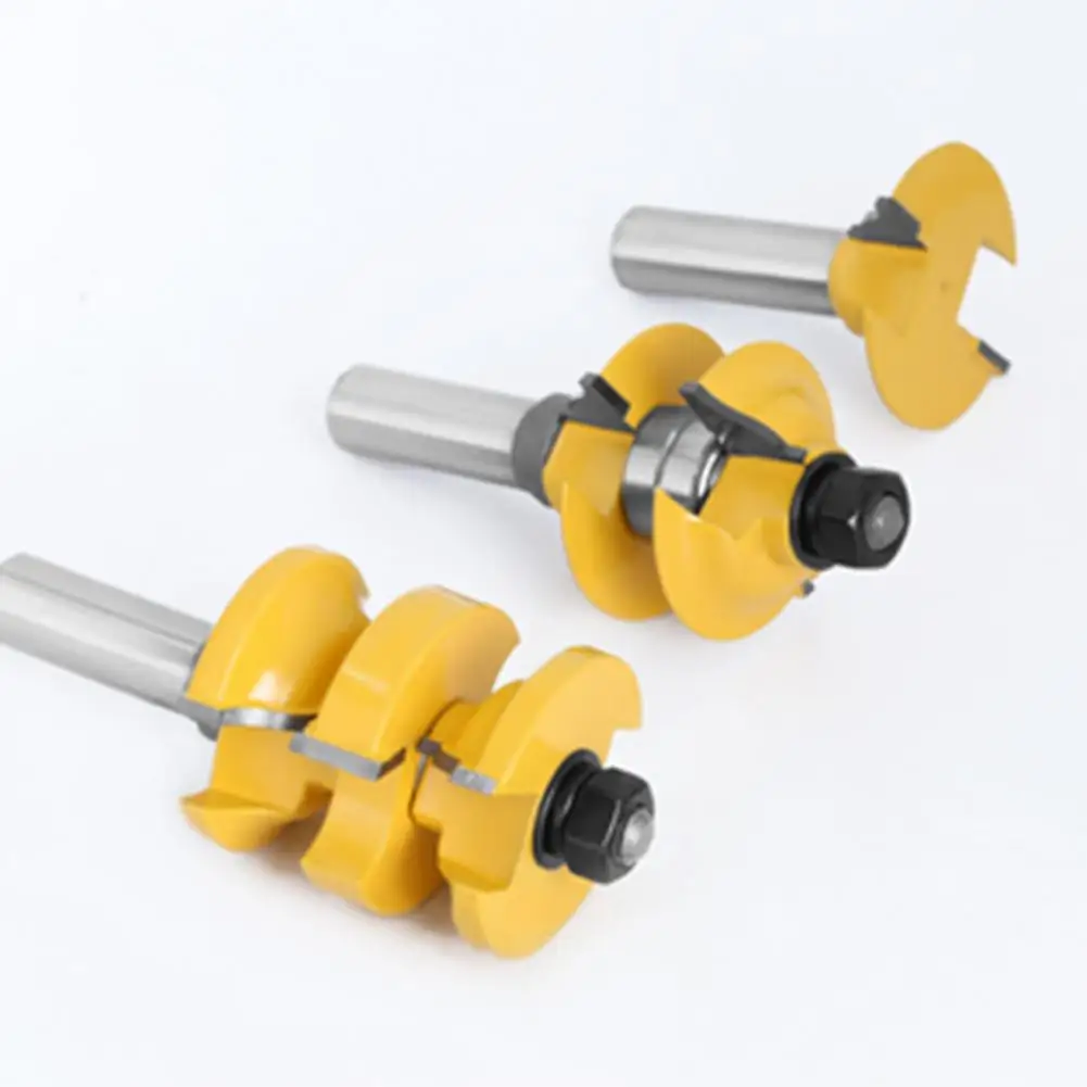

Woodworking Cutter High Strength Sturdy Rust Resistant Woodworking Milling Cutter Tenon Cutter Woodworking Cutter 3Pcs/Set