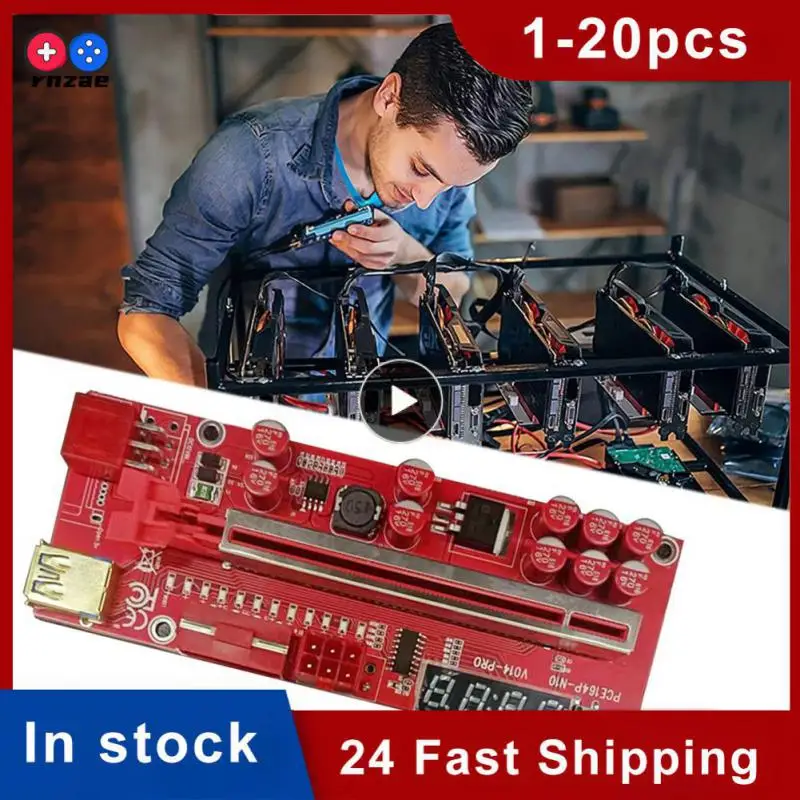 

Pc Gamer Accessories Pci Express X1 X16 Sata To 6pin Power Cable V014 Pcie Riser 15/6/4pin Pci-e 1x To 16x Riser Card