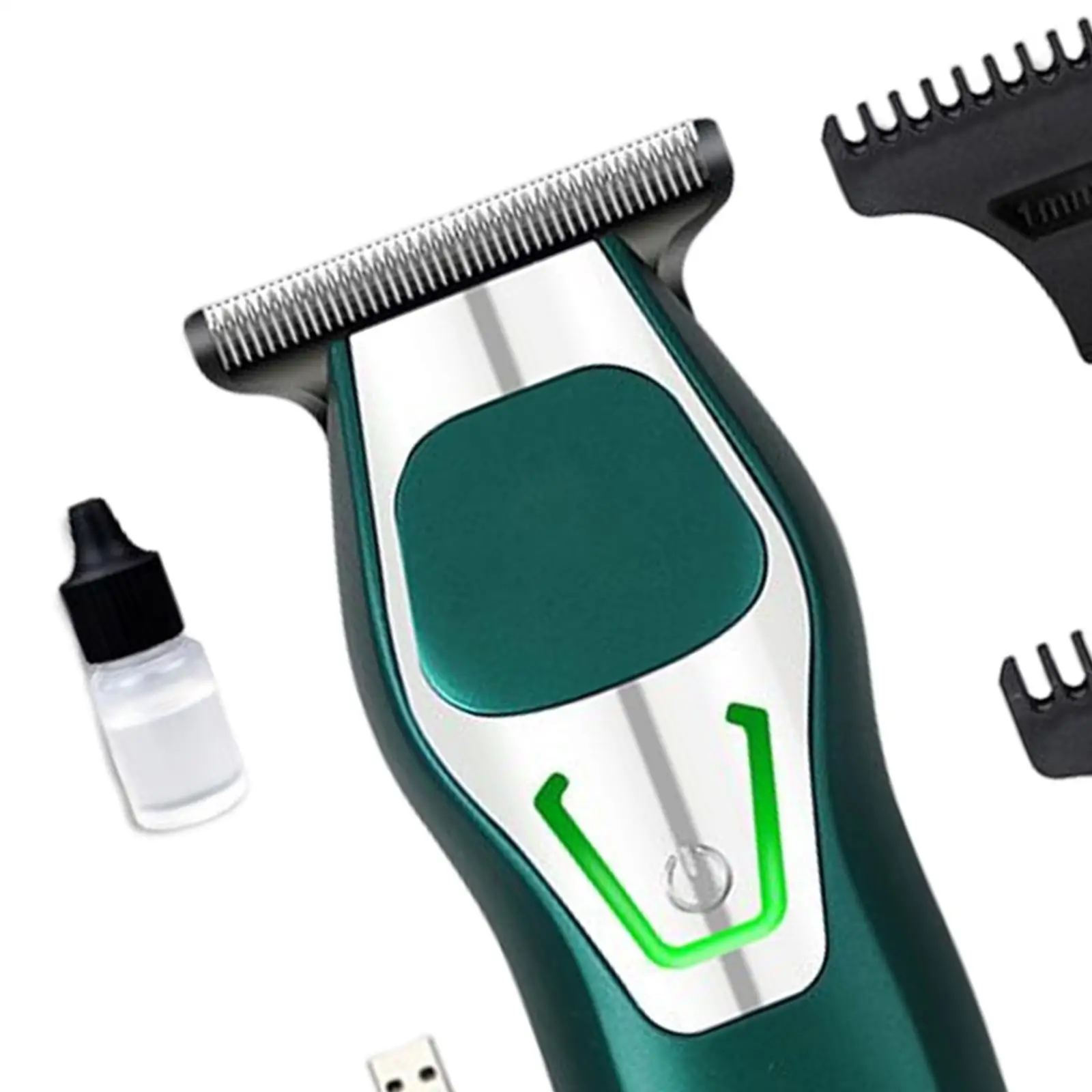 

Electric Men s hair trimmer Beard Trimmer USB Charging Shaver Grooming Green