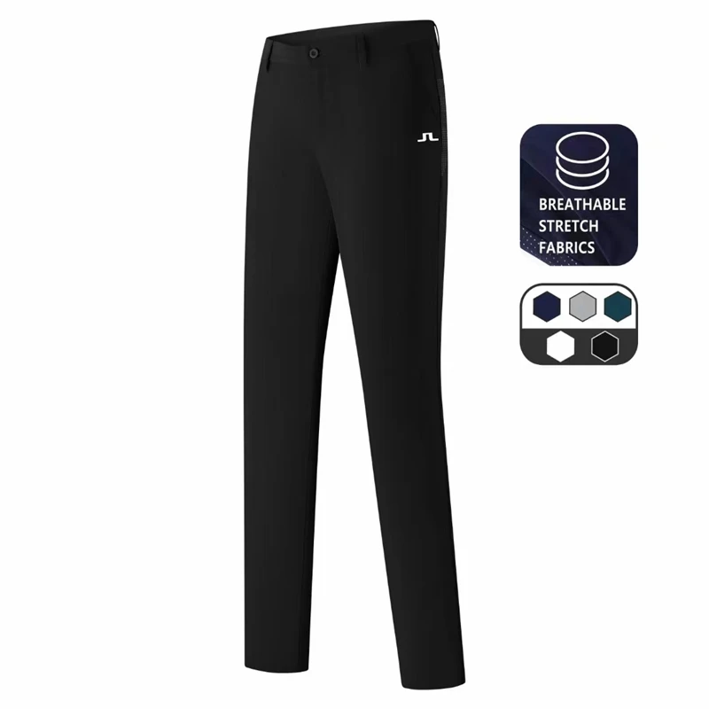 2023 Men's Golf Pants Summer Brand Elastic Breathable Quick Drying Comfortable  Slim Outdoor Sports Casual Men's Trousers