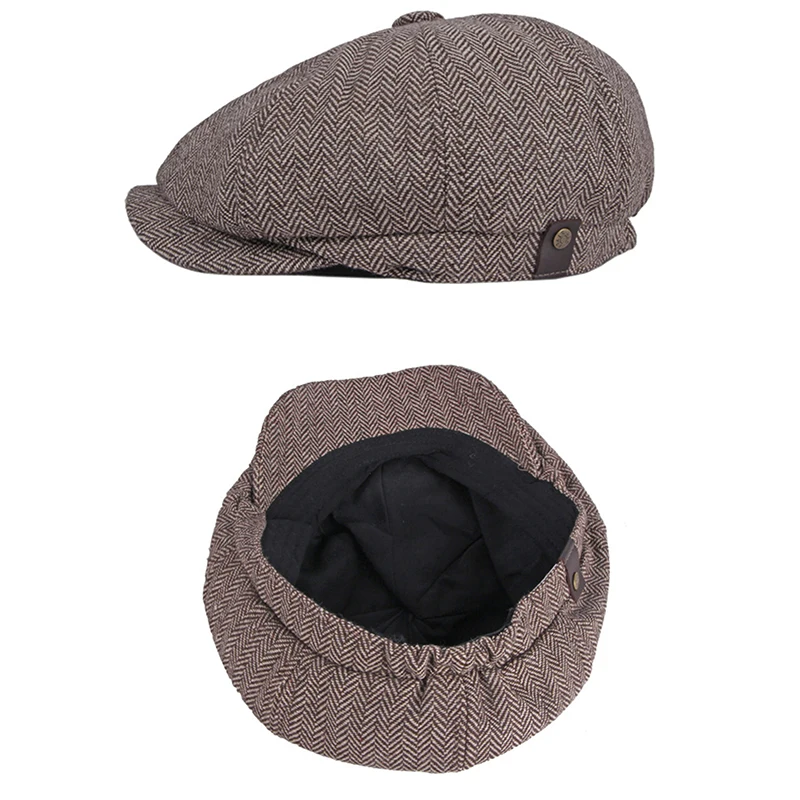 

Vintage Men Beret Newsboy Hat Celebrity Caps Tweed Peaky Blinders Berets Flat Peaked Cap Street Hats For Women Men Hiphop