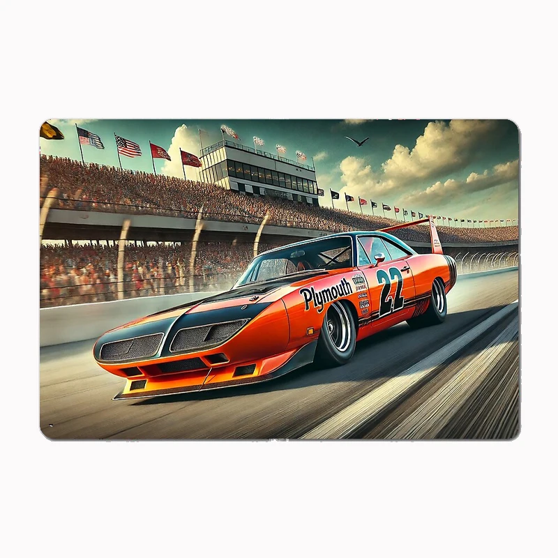 

Plymouth Superbird Sports Car Metal Sign Poster Garage Room Decor Automobile Club Custom Tin Vintage Home Decor
