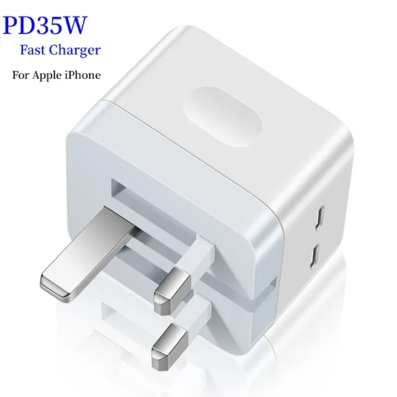 

35W Dual PD Charger Fast Charging Universal Mobile Phone Adapter For iPhone 12 11 14 13 Pro Max 8 Plus iPad Type C Wall Charger