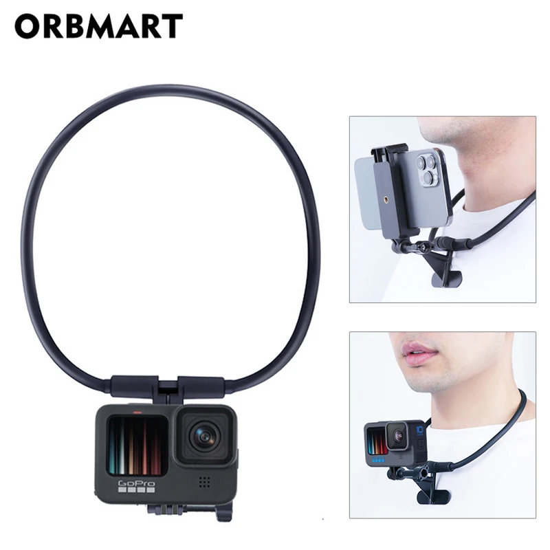 Подставка под подбородок для мотоциклетного шлема держатель GoPro Hero 7 8 9 10 черный