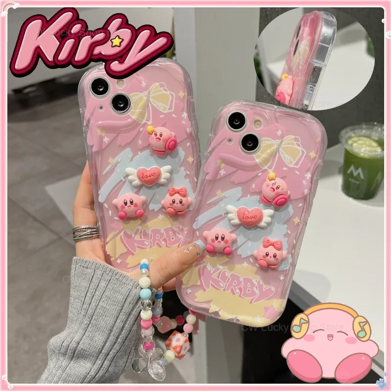 Чехол Kirby силиконовый ударопрочный для IPhone 14 13 12 11 Pro Max X XR XS 7 8 Plus