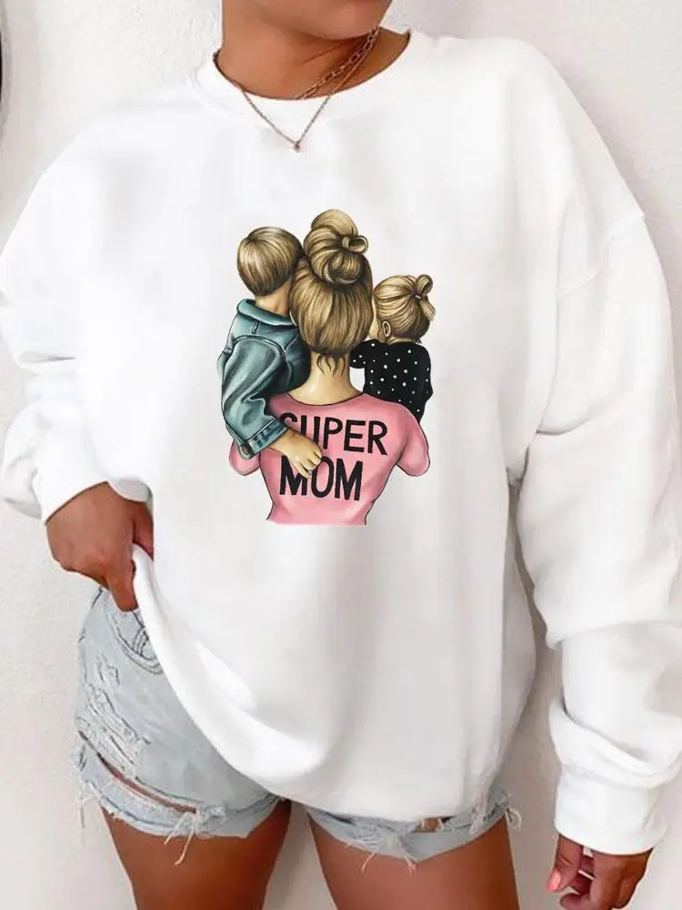 

Graphic Sweatshirts Mom Mama Mother Trend 90s Casual Print Female Autumn Spring Fashion Pullovers Women Long Sleeve Clothing