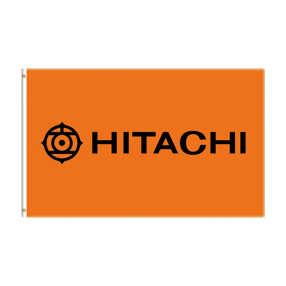

3x5 Ft HITACHI Flag Polyester Digital Printed Racing Banner For Car Club