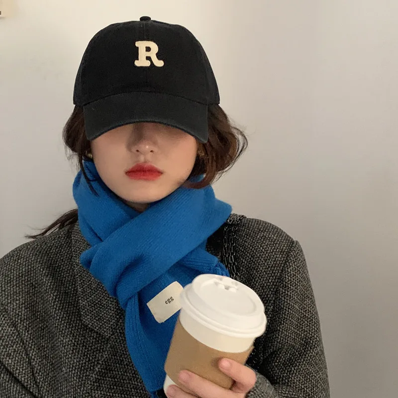 

Cotton Baseball Cap for Men and Women Spring R Letter Embroidery Hat Soft Top Caps Summer Retro Snapback Hats Unisex Hip Hop Hat