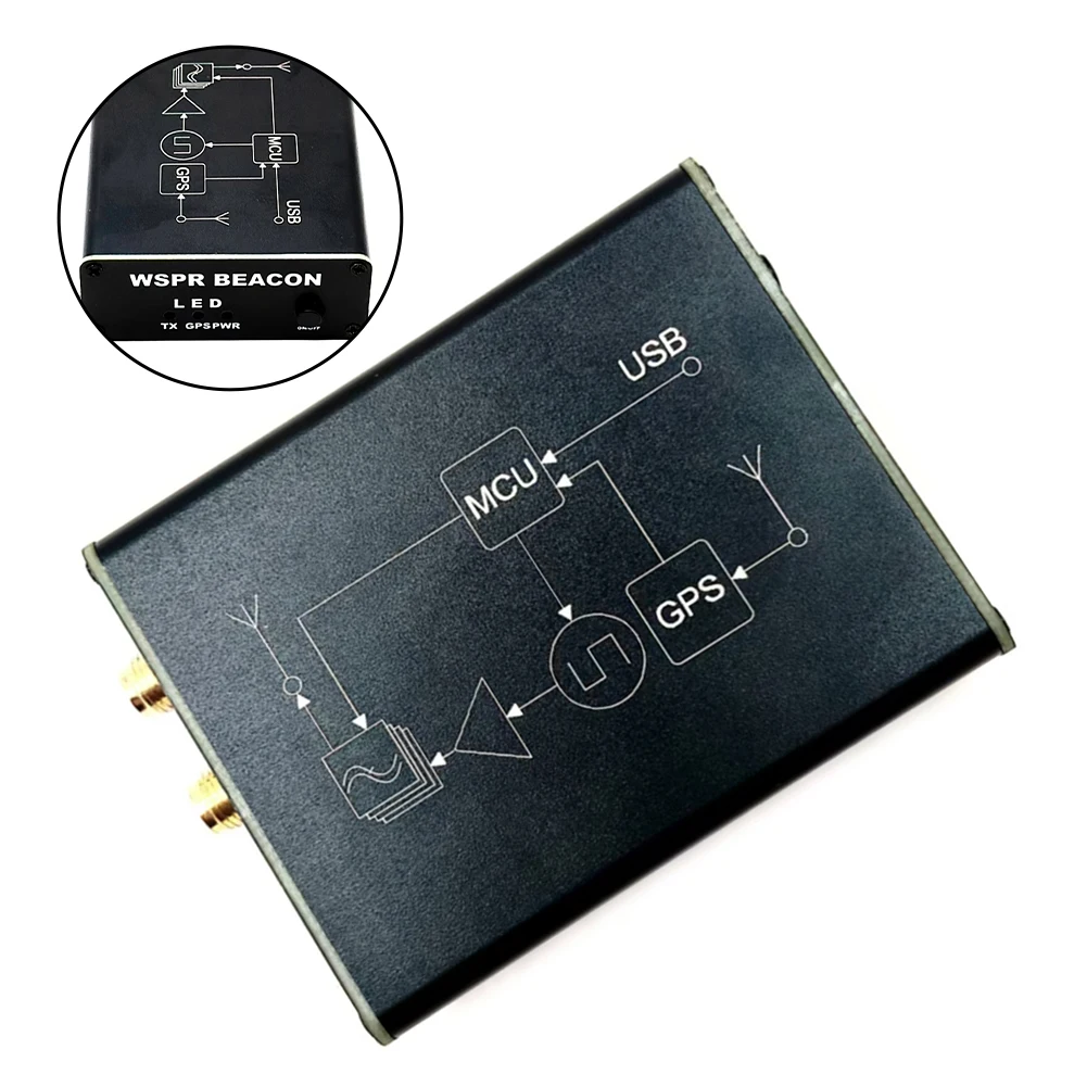 

SI5351 Устройство передатчика WSPR с TCXO и GPS Автоматическое позиционирование QTH Выходная мощность 23 дБм Разъем с питанием от USB