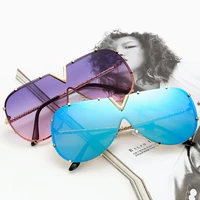 2022 new fashion gradient sunglasses for women men vintage oversized big frame shades goggles men uv400 hip hop punk eyewear