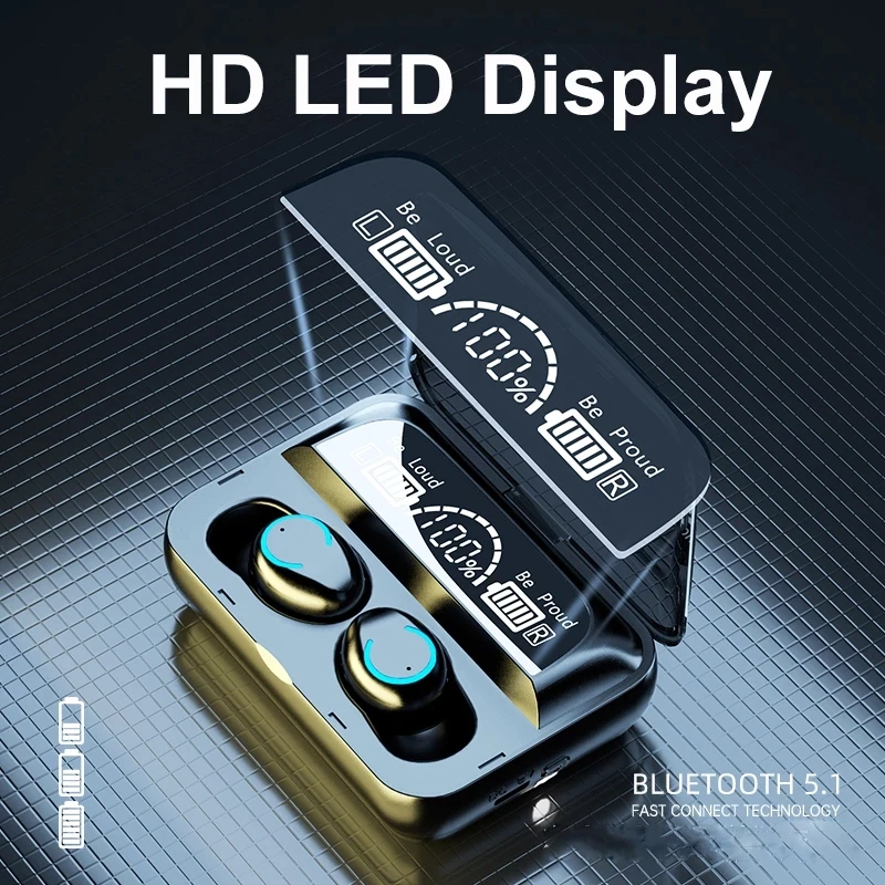 F9-47 Bluetooth наушники TWS беспроводные 5 1 водонепроницаемые спортивные ANC
