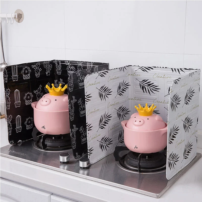 

1Pc Kitchen Cooking Protective Cover Frying Anti Oil Splashing Shield Easy To Clean Gas Stove Oil Removal Baffle Kitchen Tools