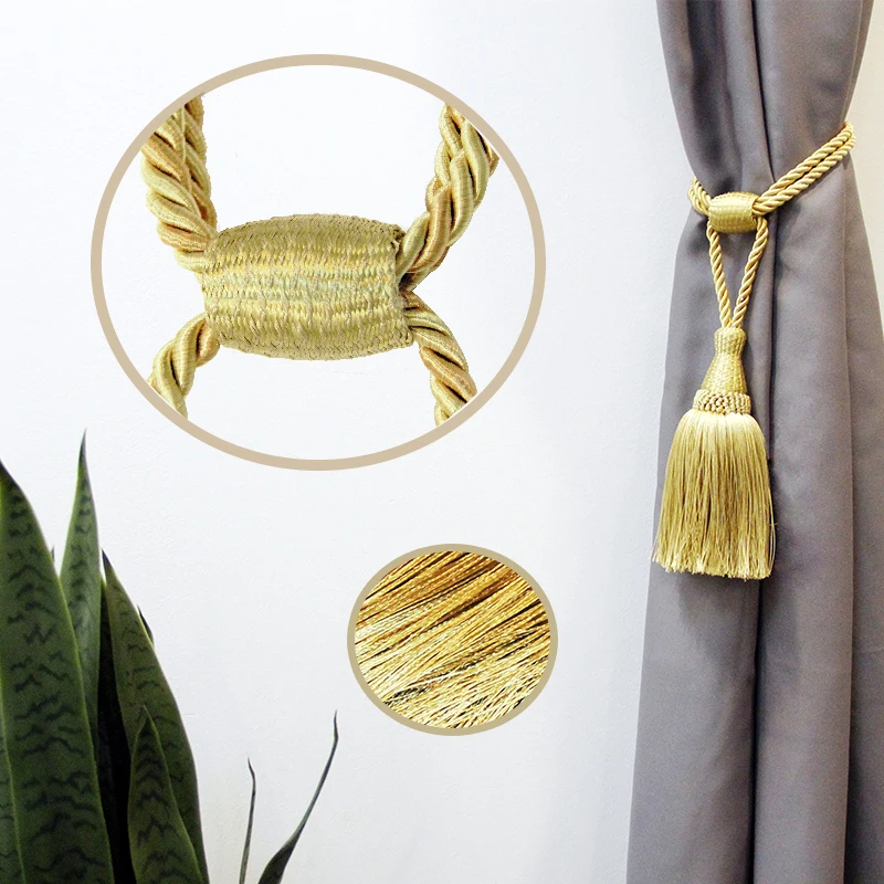 

1Pc Tassel Curtain Tieback Home Decoration Polyester Hanging Ball Room Accessories Tassels Fringe Curtains Holdback Buckle Rope