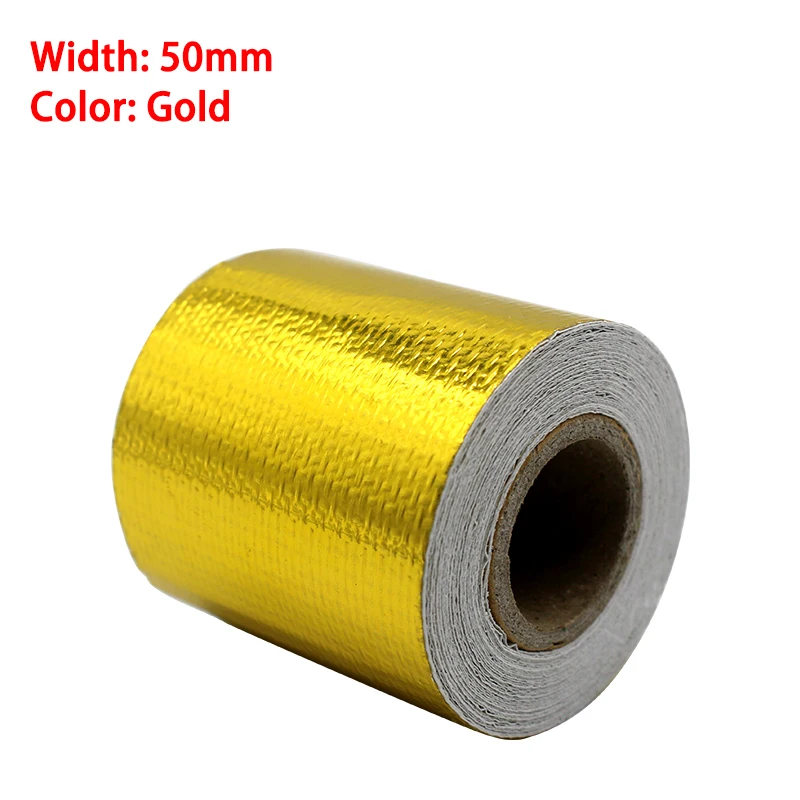 

Золотая лента для обмотки выхлопных труб автомобиля мотоцикла, 1 м, 5 м, 10 м