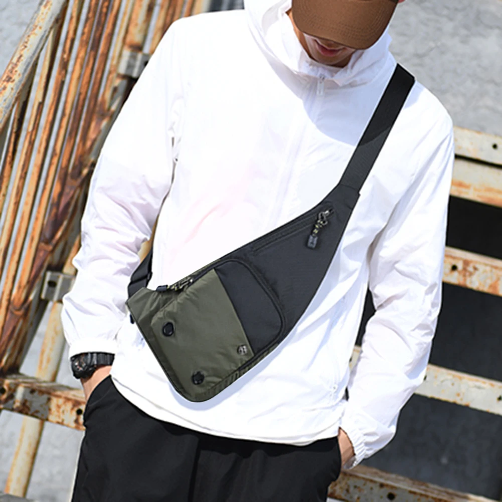 

Men Chest Bag Lightweight Nylon Crossbody Bag Anti-theft Fanny Pack Waterproof for Travel Hiking for Sports Cycling for Outdoor