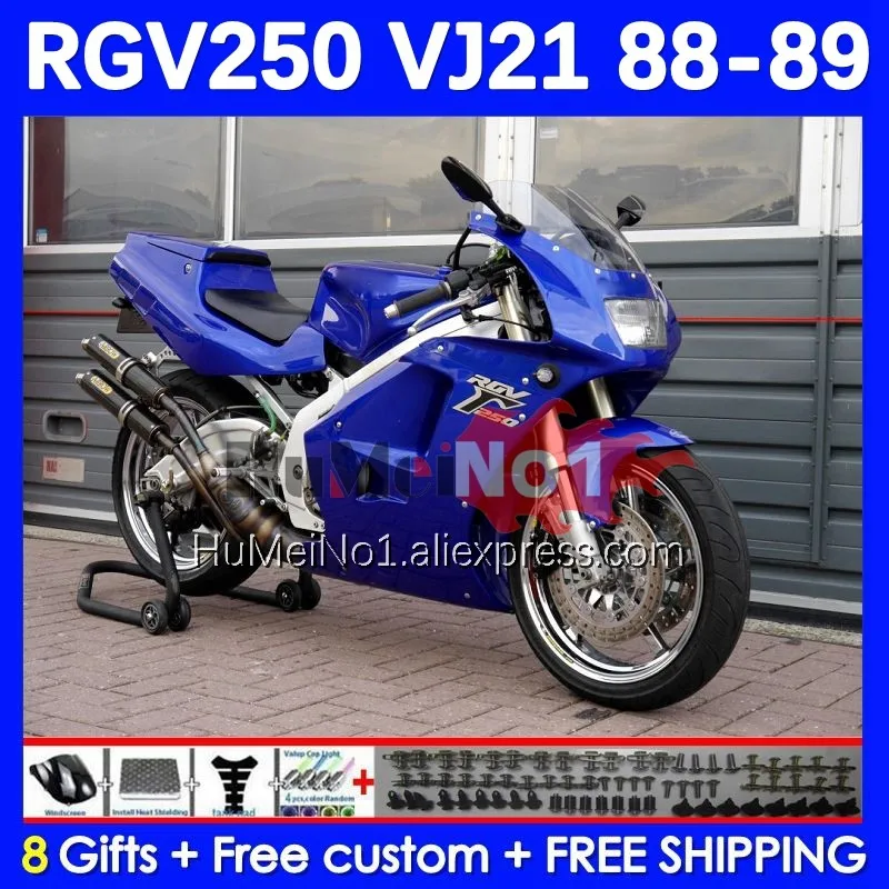 

Body Kit For SUZUKI SAPC VJ21 RGV250 RGVT250 VJ 21 88-89 40No.97 RGV-250 RGV 250 RGVT-250 88 89 1988 1989 Fairings Factory Blue