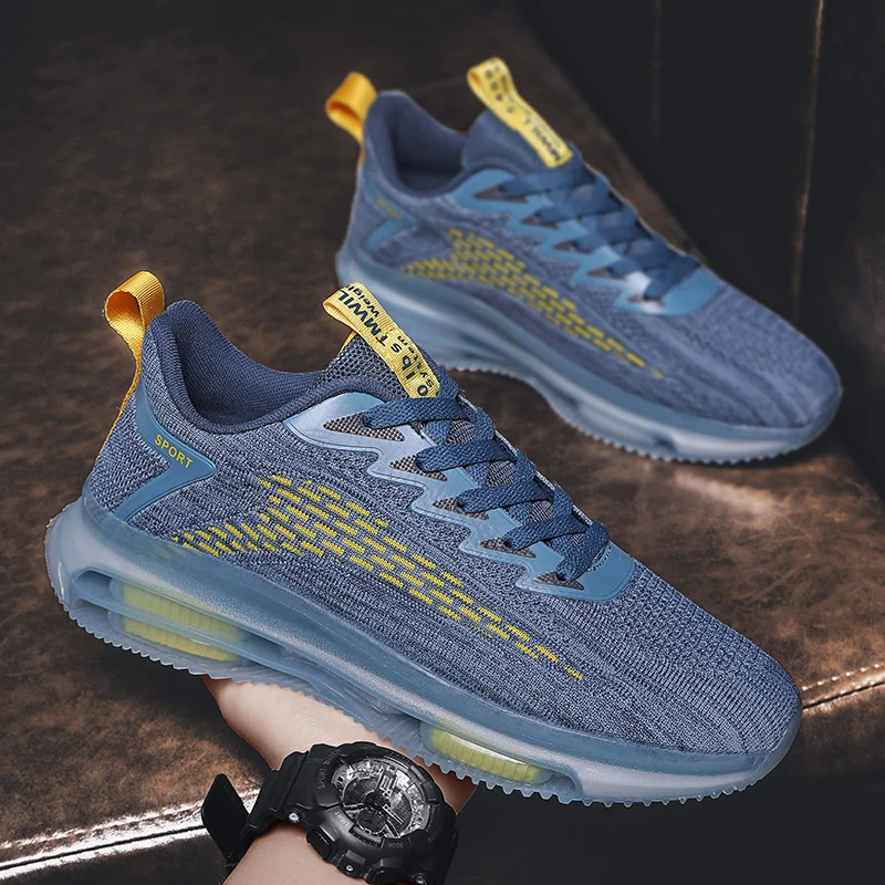 Новинка 2024 летняя мужская Тонкая обувь дышащие мужские брендовые кроссовки с