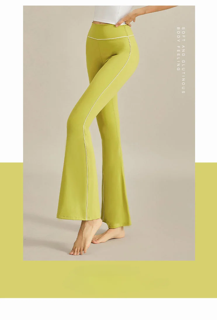 Women's Yoga Trousers Casual Pants High Waist Figure Flattering Hip-Lifting Slightly Pull Exercise Workout Pants Tight trousers