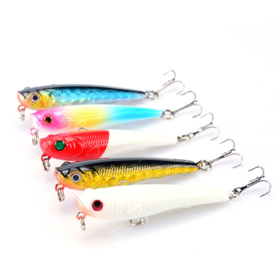 

1pcs 6.5cm 7g Popper Fishing Lures 3d Eyes Bait Crankbait Wobblers Tackle Isca Artificial Surface Bait
