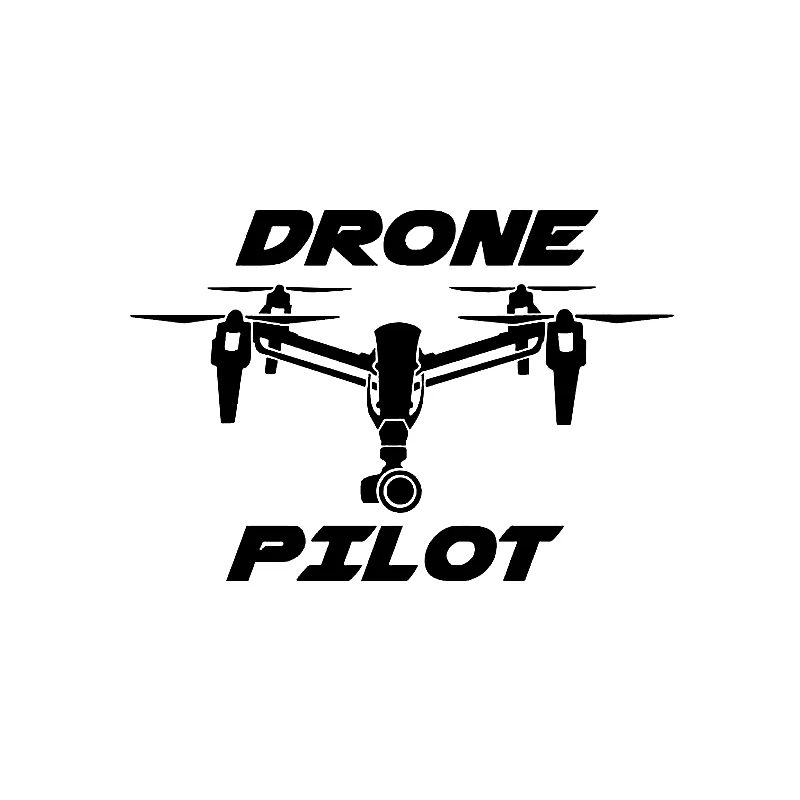 

1 pcs 14.5CM*10CM DRONE PILOT UAV Car Sticker Vinyl Decal Black/Silver